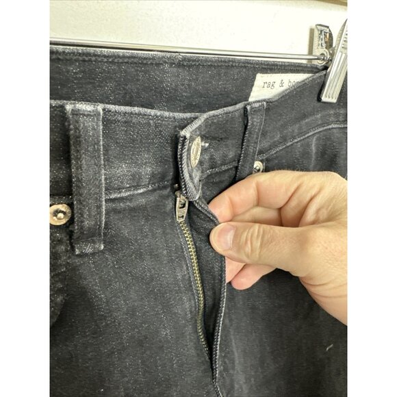 Rag And Bone High Rise Ankle Skinny Womens 27x27 Black Denim Jeans - Picture 3 of 7